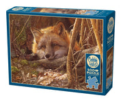 Cobble Hill puzzle box with a fox in a forest design