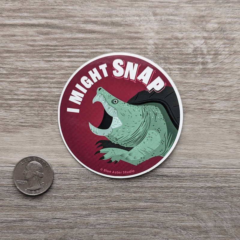 I Might Snap - Snapping Turtle Sticker