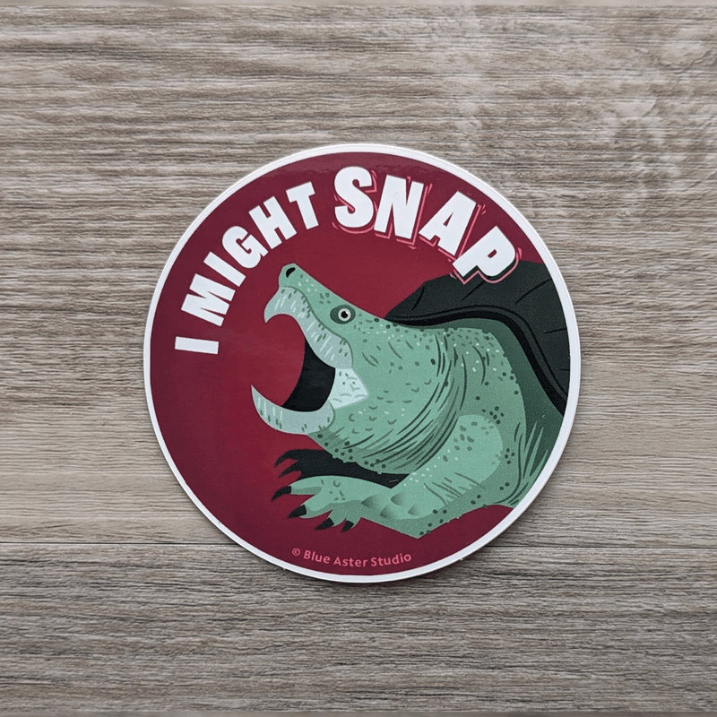 I Might Snap - Snapping Turtle Sticker