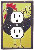 Funky Chicken Single Outlet/Receptacle