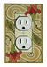 Single Outlet/Receptacle in Jacobean Flowers pattern