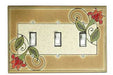 Triple Light Switch in Jacobean Flowers pattern