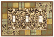 Arts and Crafts Triple Light Switch