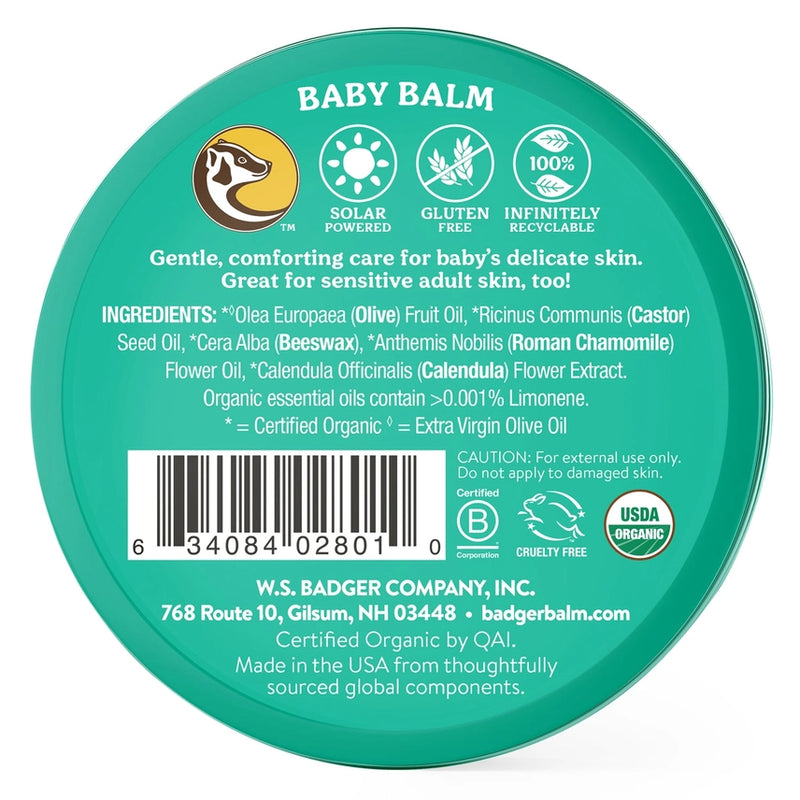 Badger Baby Balm - 2oz
Ingredients and information