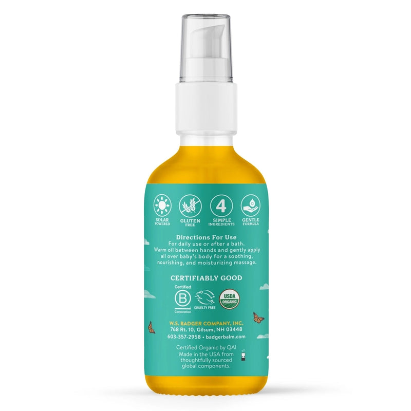 Badger Organic Baby Oil - 4oz