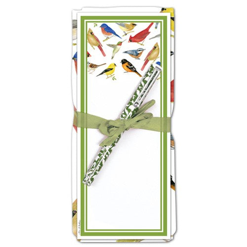 Flour Sack Towel & Magnetic Note Pad Set - Backyard Birds