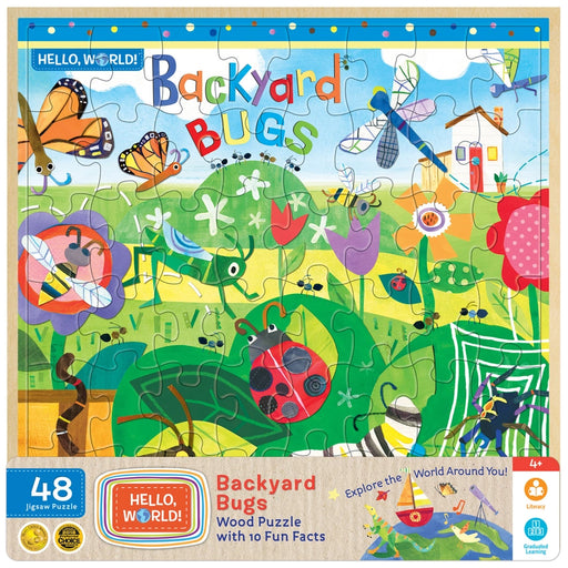 Hello, World! - Backyard Bugs 48 Piece Wood Puzzle