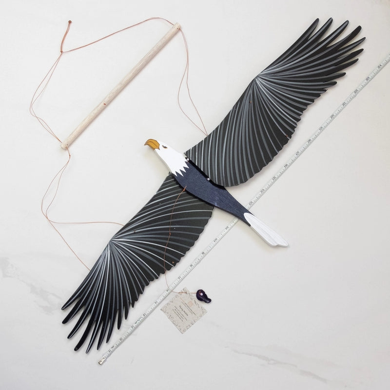 American Bald Eagle Bird Flying Mobile
with measuring tape for scale