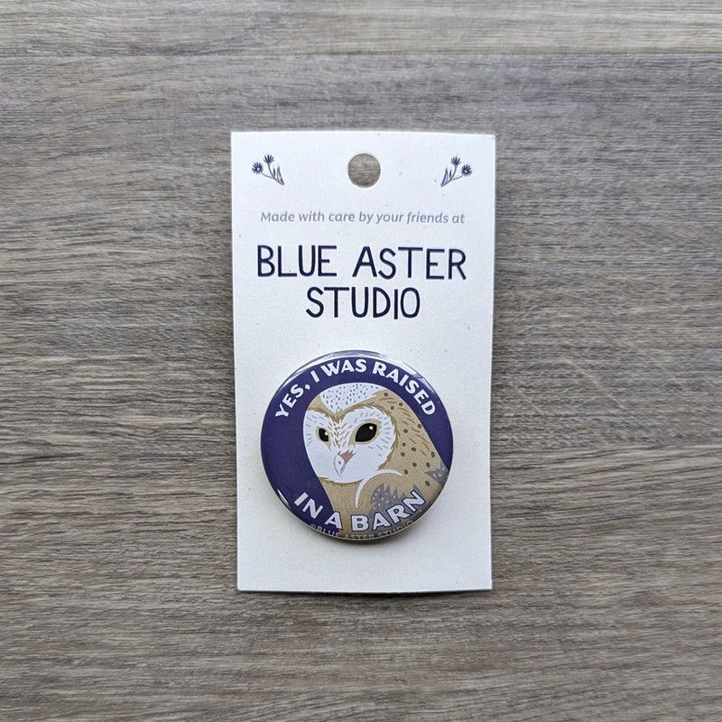 Barn Owl Button