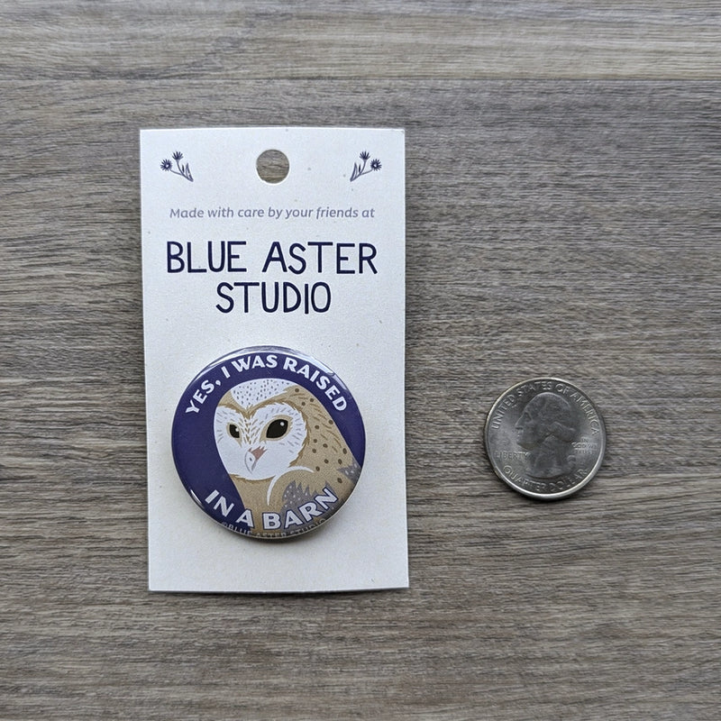 Barn Owl Button