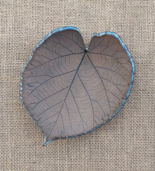 Stoneware Trinket Dish - Basswood Leaf - Medium