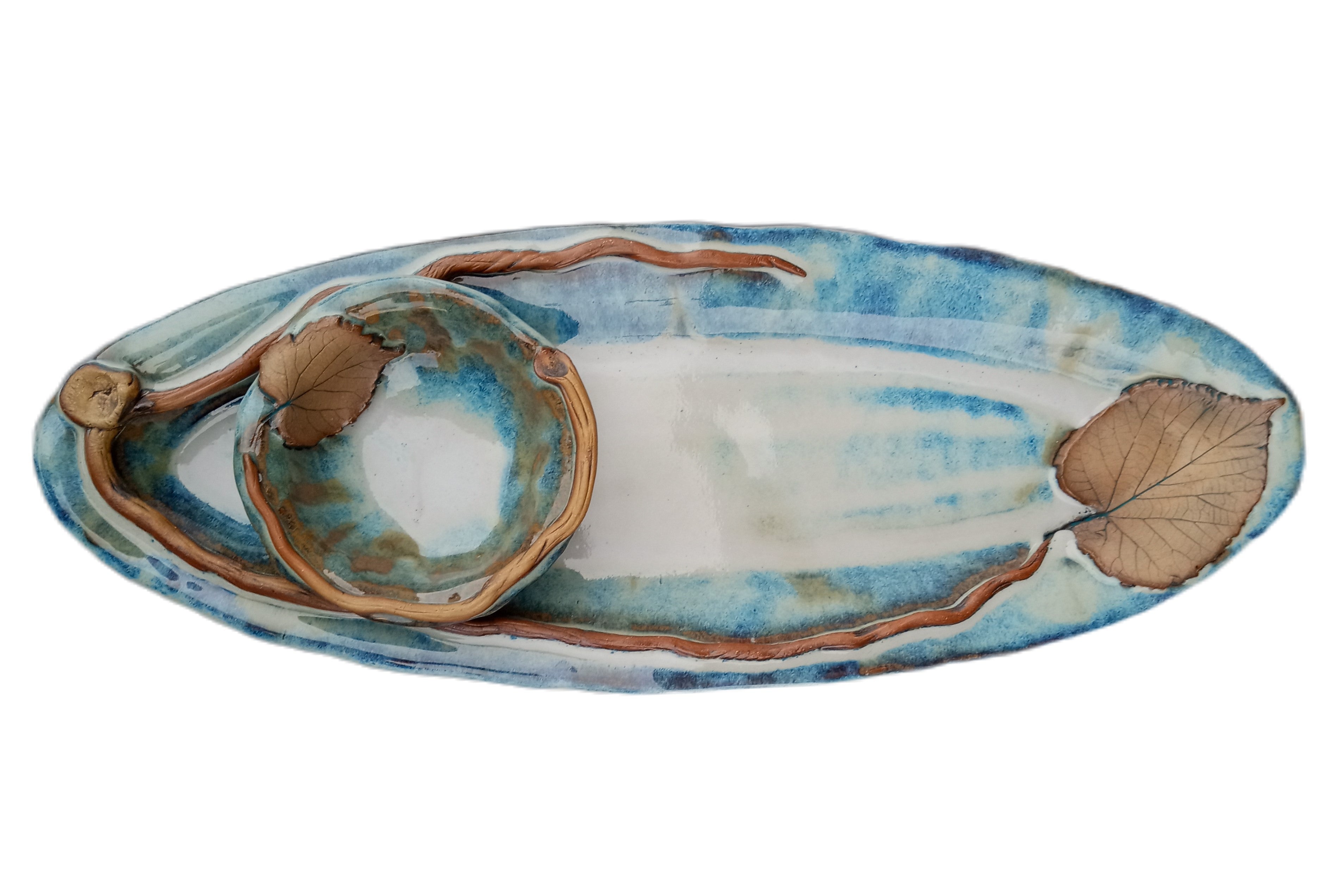 Stoneware Dessert Tray Set - Basswood - Thumbnail 3