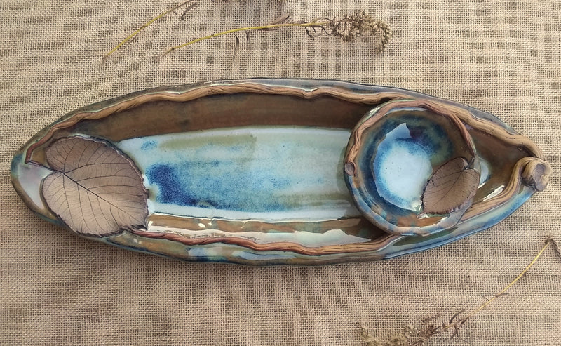 Stoneware Dessert Tray Set - Basswood