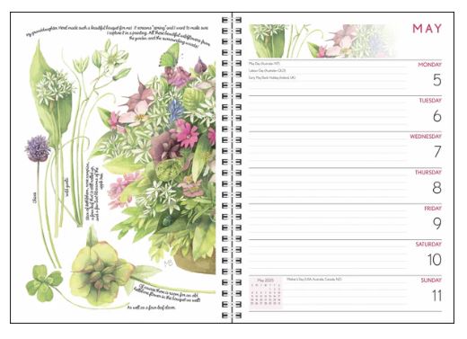 2025 Engagement Calendar and Planner - Art by Marjolein Bastin
sample page