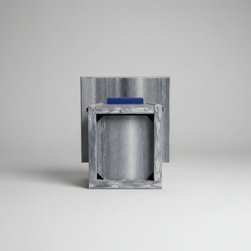 Recycled Plastic Bluebird House with Predator Guard - Marble Gray/Navy