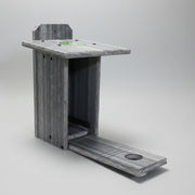 Recycled Plastic Bluebird House with Predator Guard - Marble Gray/Navy