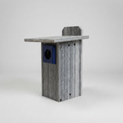 Recycled Plastic Bluebird House with Predator Guard - Marble Gray/Navy