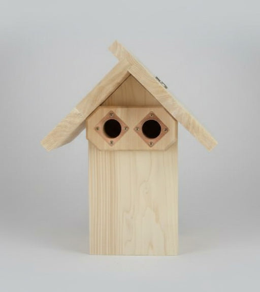 Bluebird Two-Hole Nest Box with Peaked Roof - Cedar