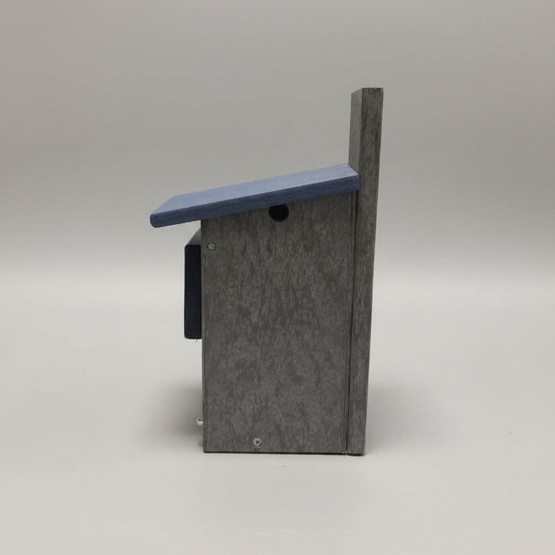 Bluebird nesting box recycled plastic side view