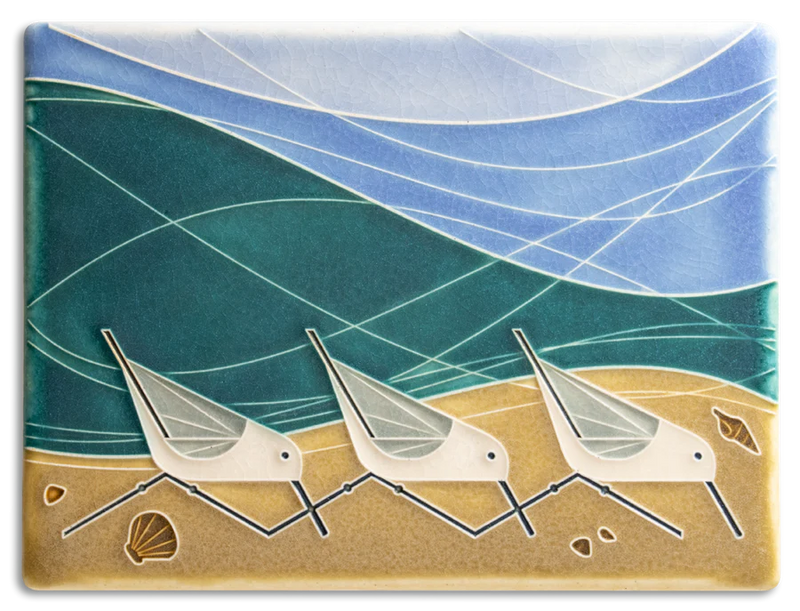Beach Birds - Sand 6 x 8 Tile