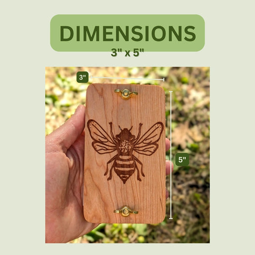 Hardwood Pocket Flower Press Kit - dimensions