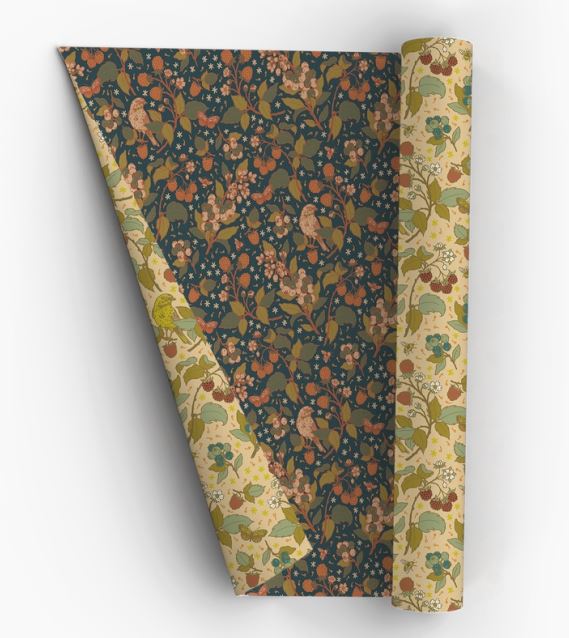 Recyclable Gift Wrap / Double-sided Wrapping Paper: Berries — Nature Niche