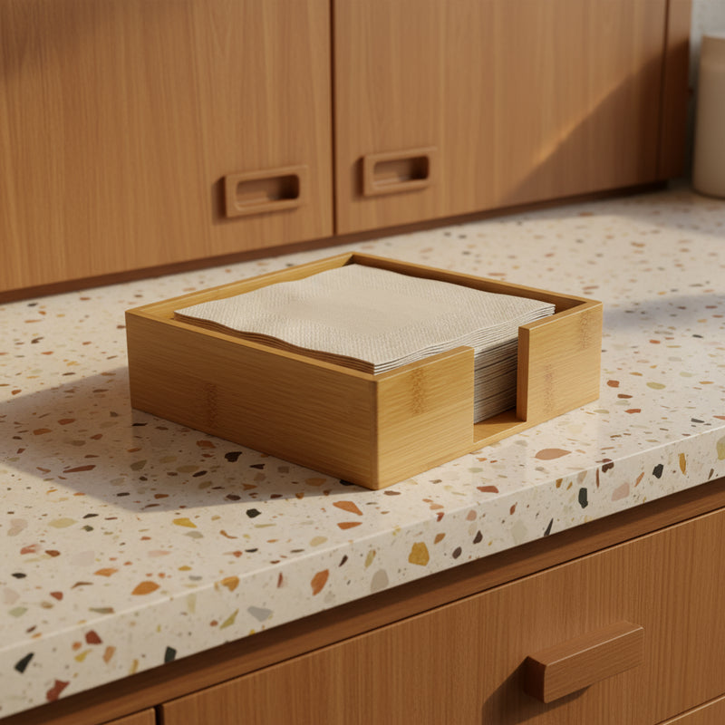 bamboo beverage caddy beverage napkin size 