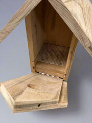 Bluebird Nest Box with Peaked Roof - Tigerwood
Interior with nest lift 
