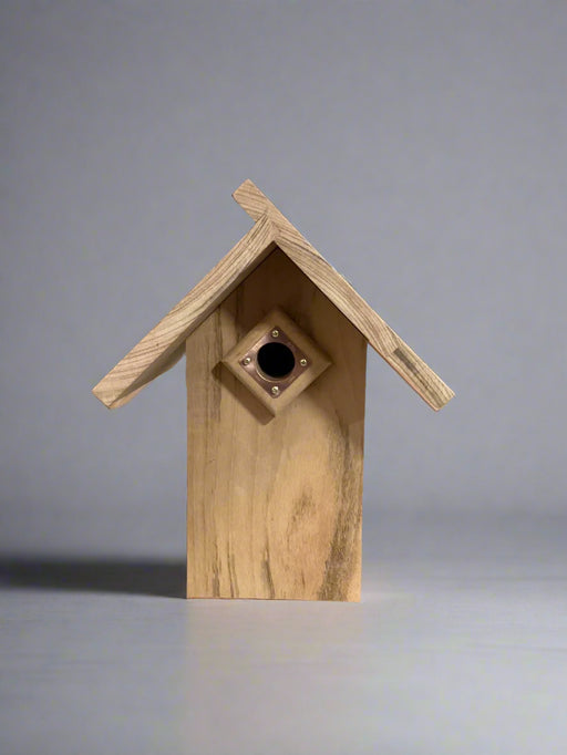 Bluebird Nest Box with Peaked Roof - Tigerwood
