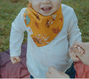 Organic Cotton Baby Bib in use