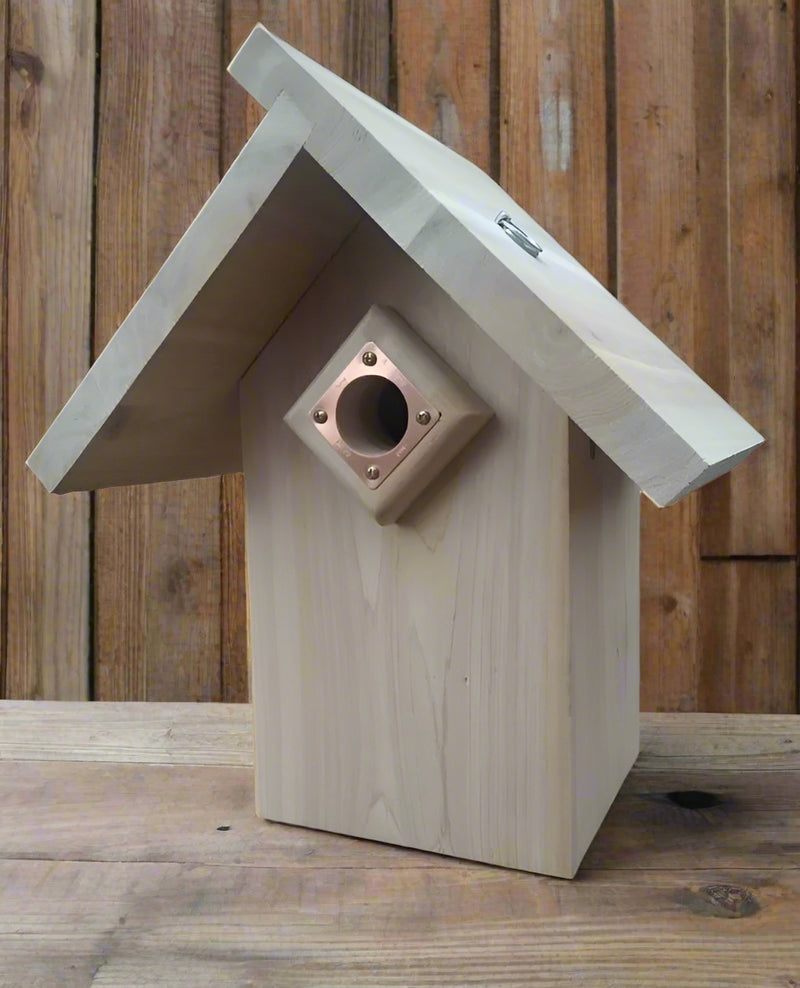 Bluebird Nest Box with Peaked Roof - Cedar
