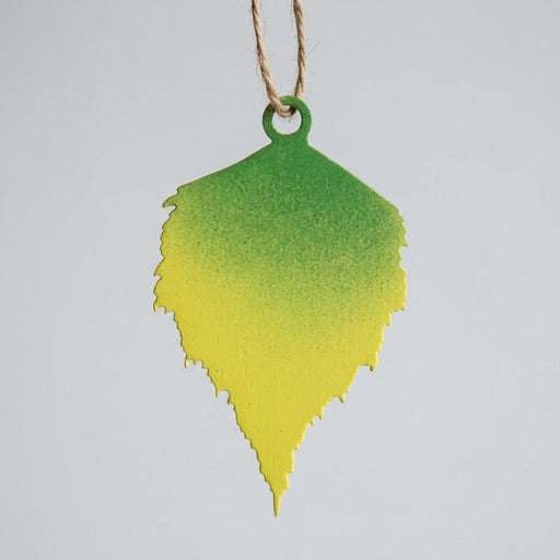 Paper Birch Leaf Ornament - fall color