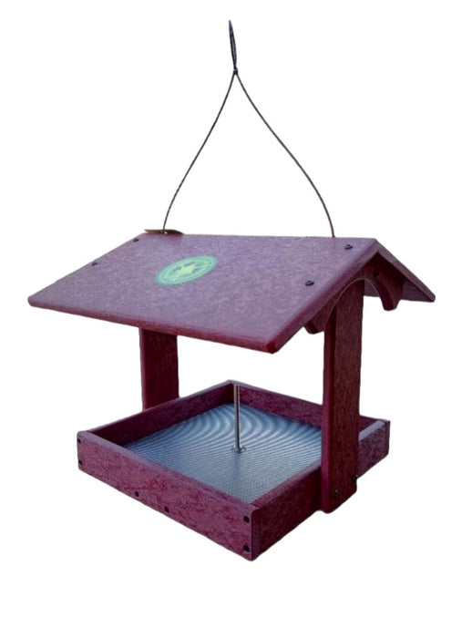 Bird banquet feeder base- cherrywood