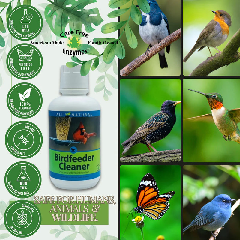 Bird Feeder Cleaner - 16oz
Safe for Humans, pets and wildlife