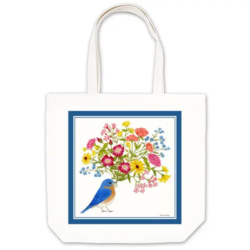Large Tote - Bird Bouquet