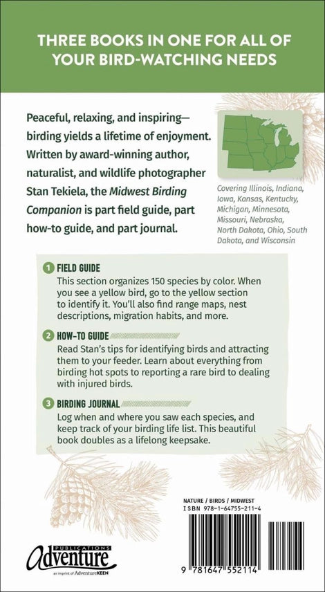 Midwest Birding Companion Field Guide and Birding Journal
