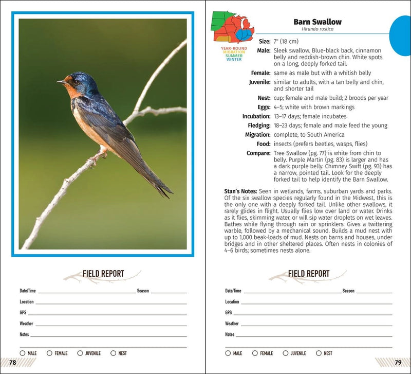 Midwest Birding Companion Field Guide and Birding Journal
