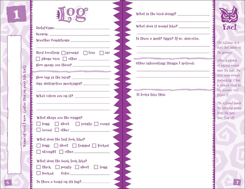 Bird Log - Kids - log pages