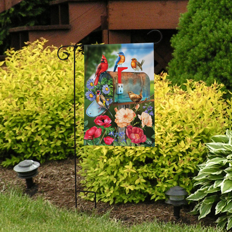 Birds and Mailbox Garden Flag