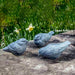 Trio d'Oiseaux Cast Stone Statuette - Lead Antique patina
