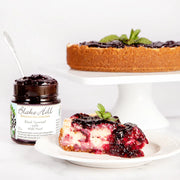 Black Currant with Wild Mint Botanical Jam topping on dessert