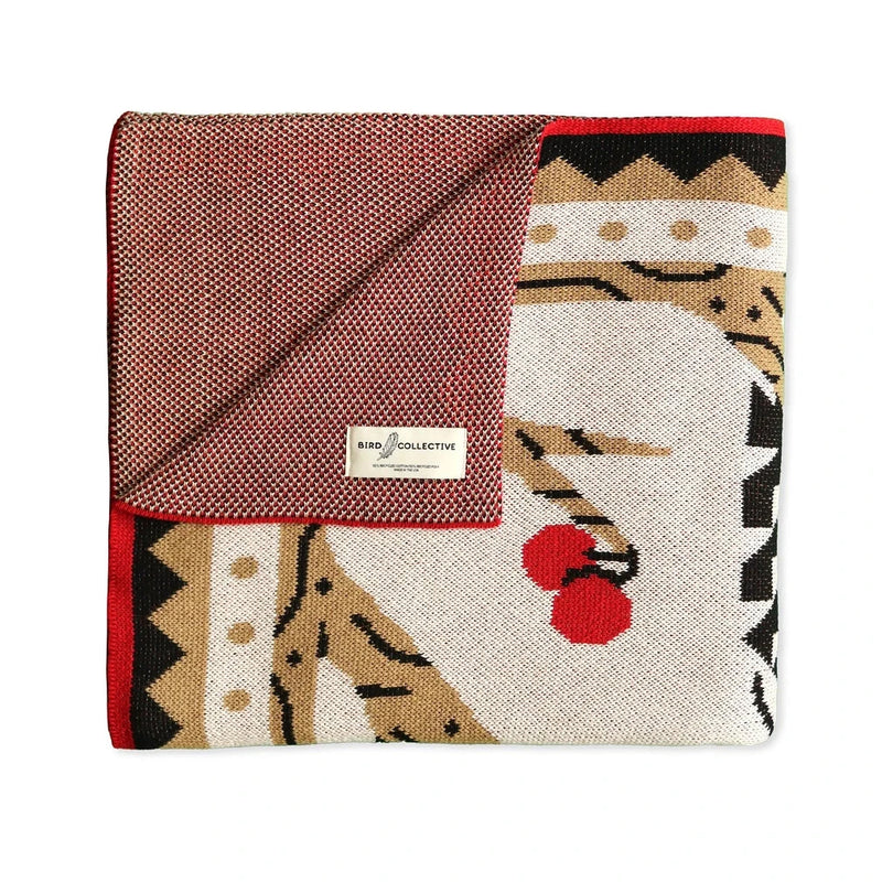 Woodpeckers of North America Knit Blanket
back of blanket