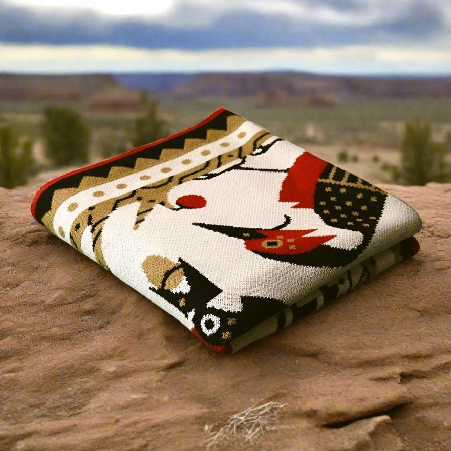 Woodpeckers of North America Knit Blanket - Thumbnail 4