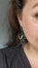 Black and Gold Snake Earrings