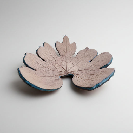 Stoneware Trinket Dish -Bloodroot Leaf