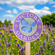 Garden Sign - Victory Garden with Blue Butterfly
