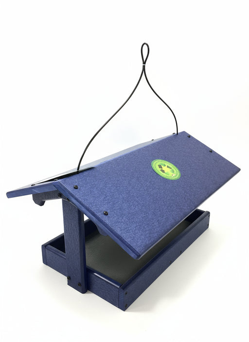 Fly Thru Recycled Feeder - 9"x15" Blue