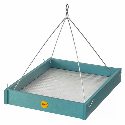 Green Solutions Hanging Platform Feeder - Large in Lake Blue
