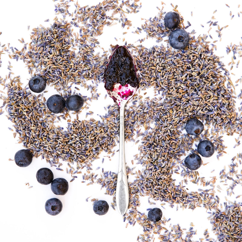 Wild Blueberry with Lavender Botanical Jam
Lavender and blueberries
