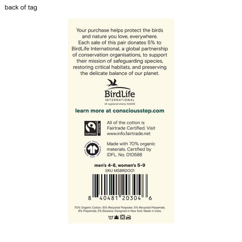 Socks That Protect Bluebirds
sock information